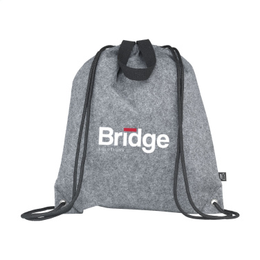 Logo trade advertising products image of: GRS RPET Felt PromoBag Plus backpack